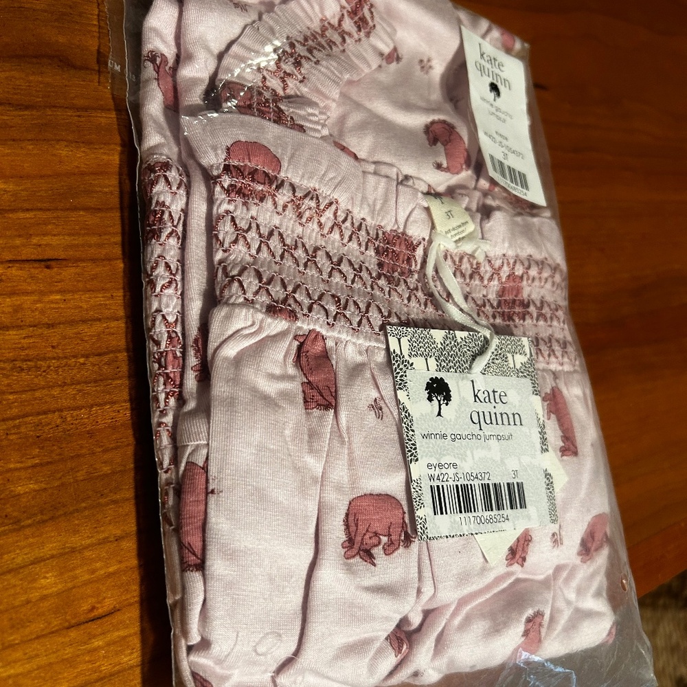 Kate Quinn - Winnie Gaucho Jumpsuit - Eeyore - 3T - NWT
